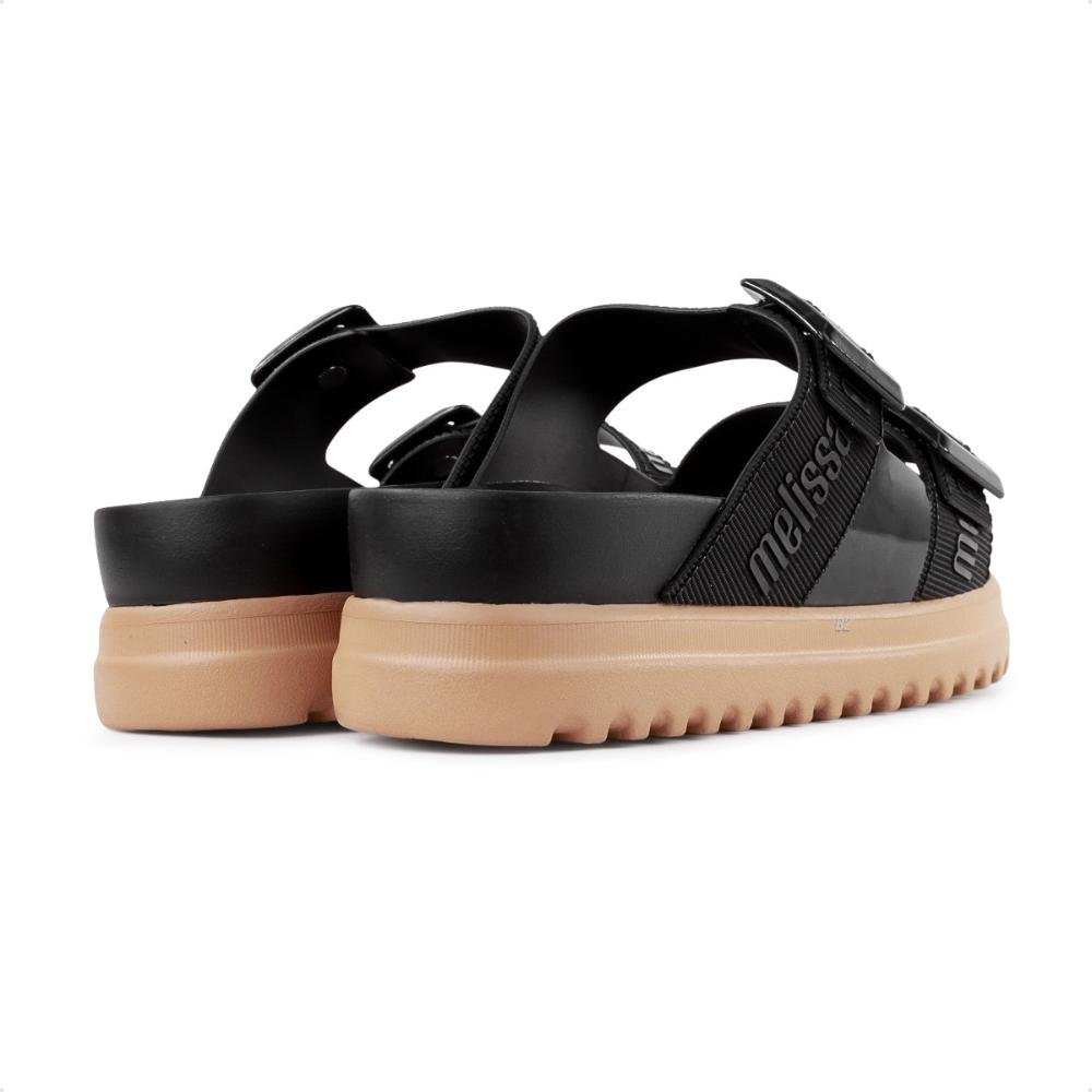 Sandália Melissa Cozy Slide M Lover Platform Feminina Preto/Bege 5