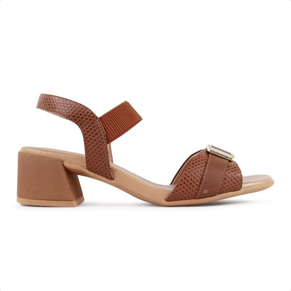 Sandália Usaflex Salto Bloco com Elástico Feminino 1