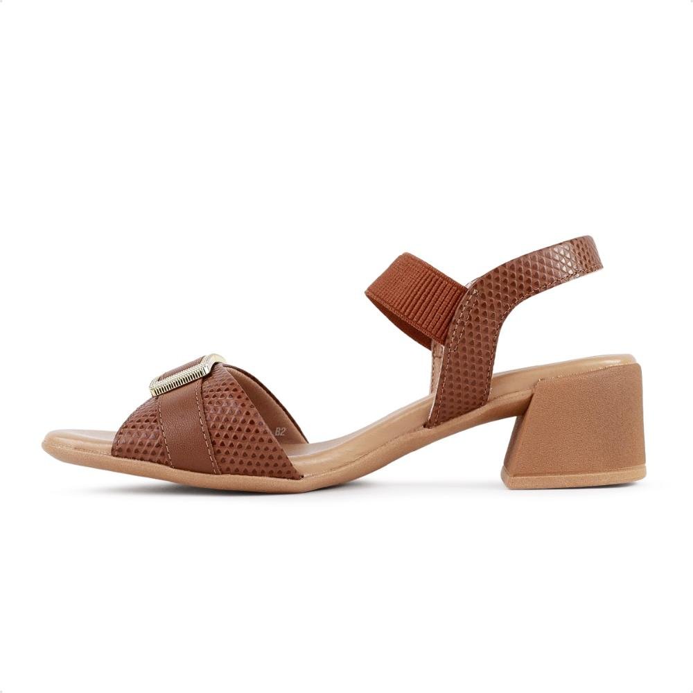 Sandália Usaflex Salto Bloco com Elástico Feminino 2