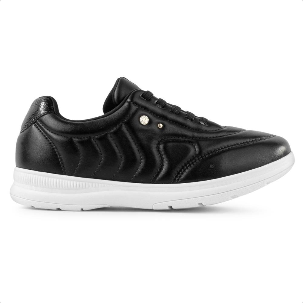 Tênis Comfortflex Casual Feminino Preto/Branco 1