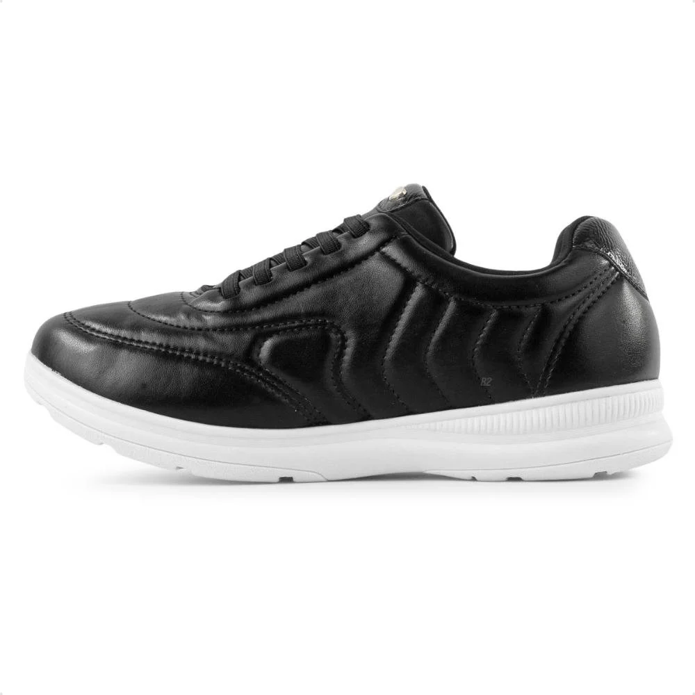 Tênis Comfortflex Casual Feminino Preto/Branco 2