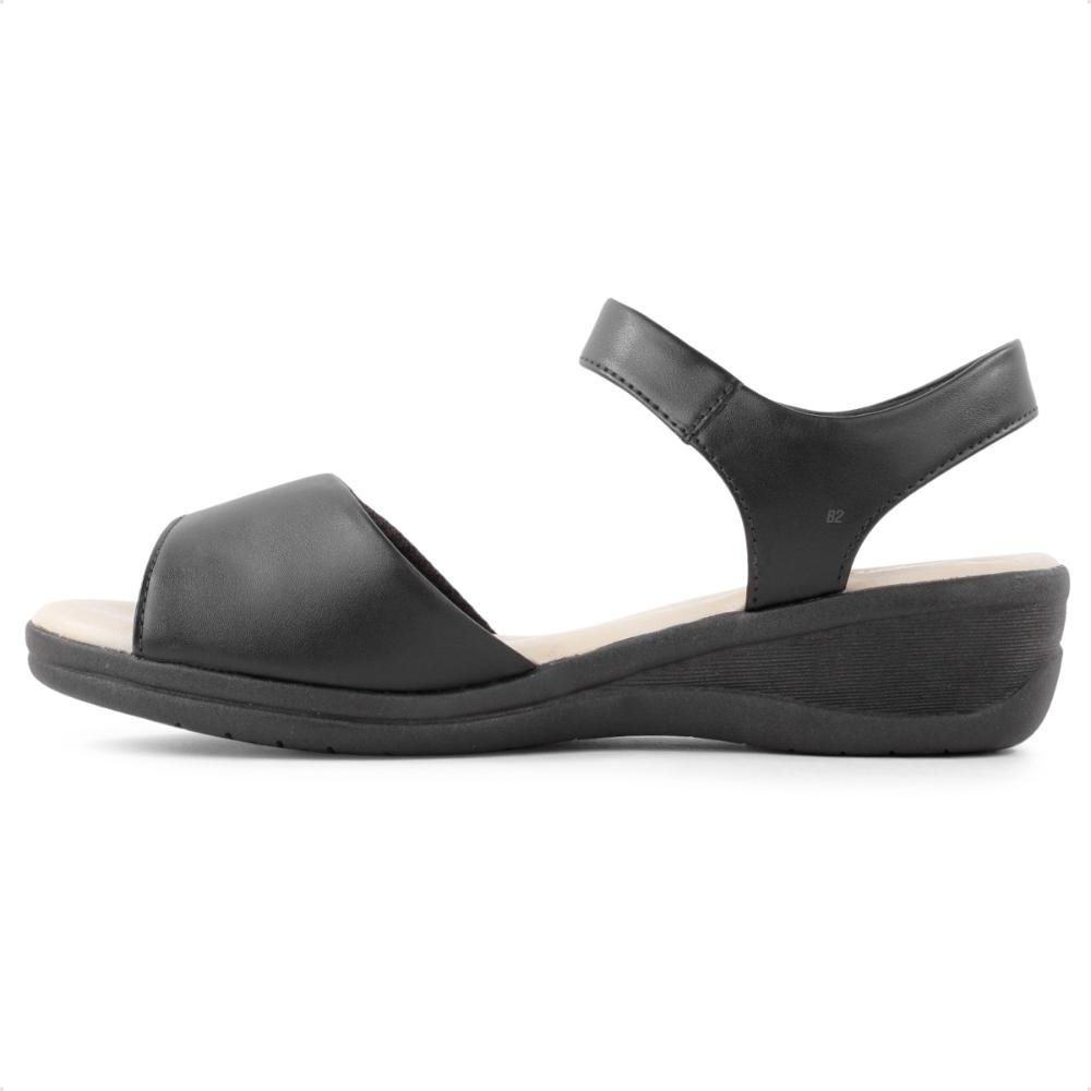 Sandália Comfortflex Salto Baixo Feminina Preto 2