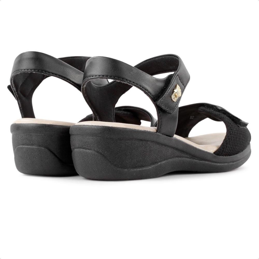 Sandália Comfortflex Salto Baixo Feminina Preto 5