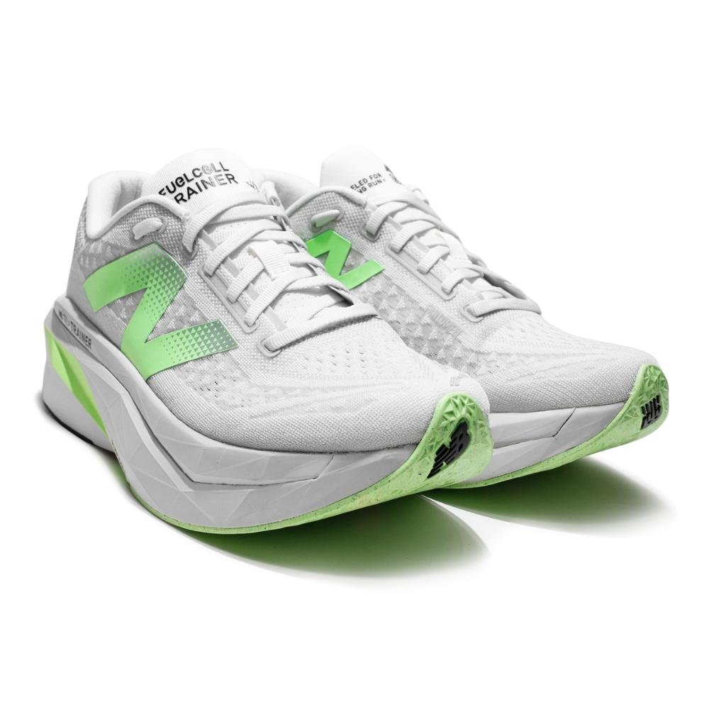 Tênis New Balance FuelCell Supercomp Trainer v3 Masculino Cinza/Verde 4