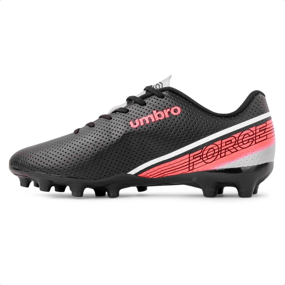 Chuteira Campo Umbro Force Masculina Preto/Laranja 2