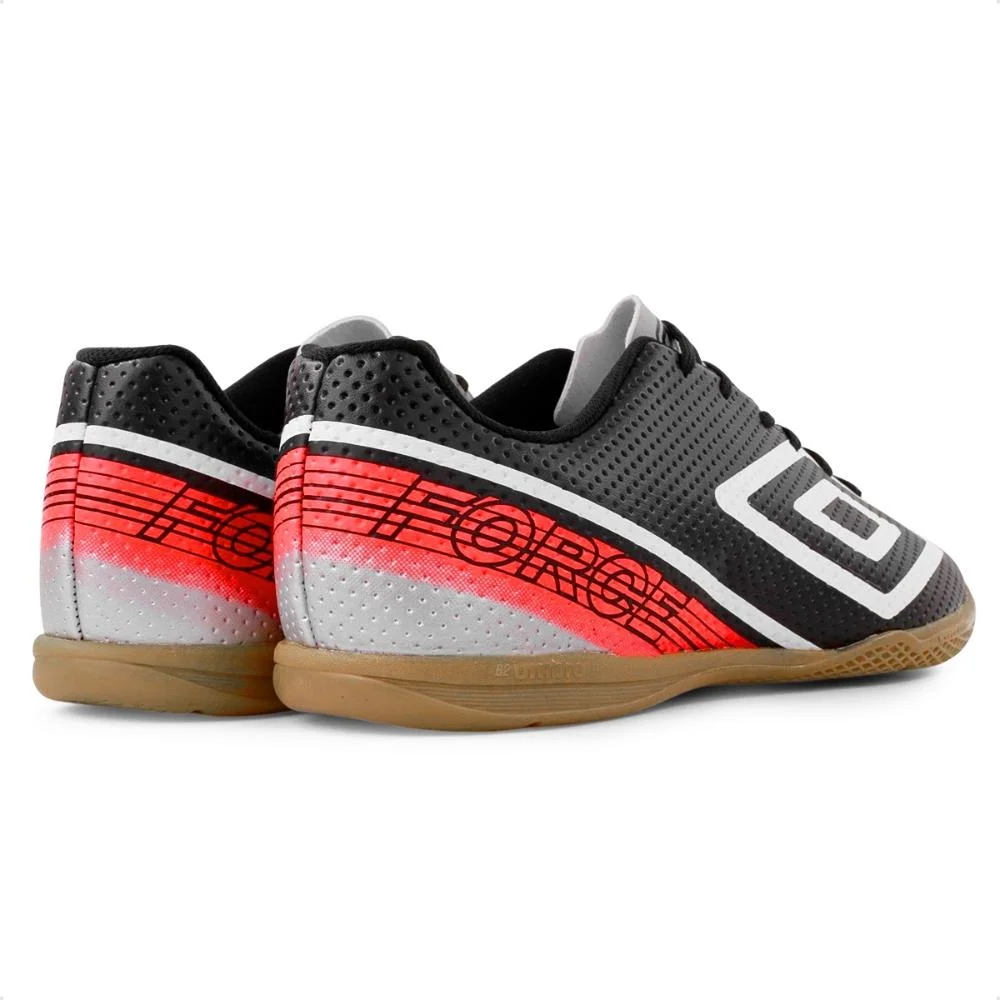 Chuteira Futsal Umbro Force Masculina Preto/Laranja 5