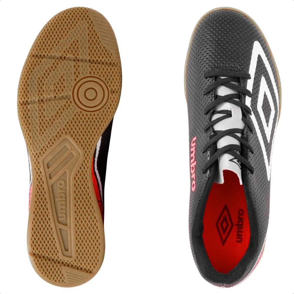 Chuteira Futsal Umbro Force Masculina Preto/Laranja 6