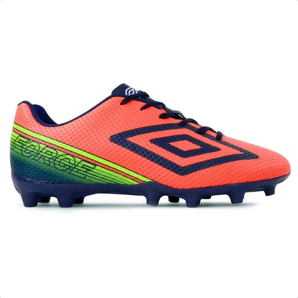 Chuteira de Campo Umbro Masculina Laranja/Azul Marinho 1