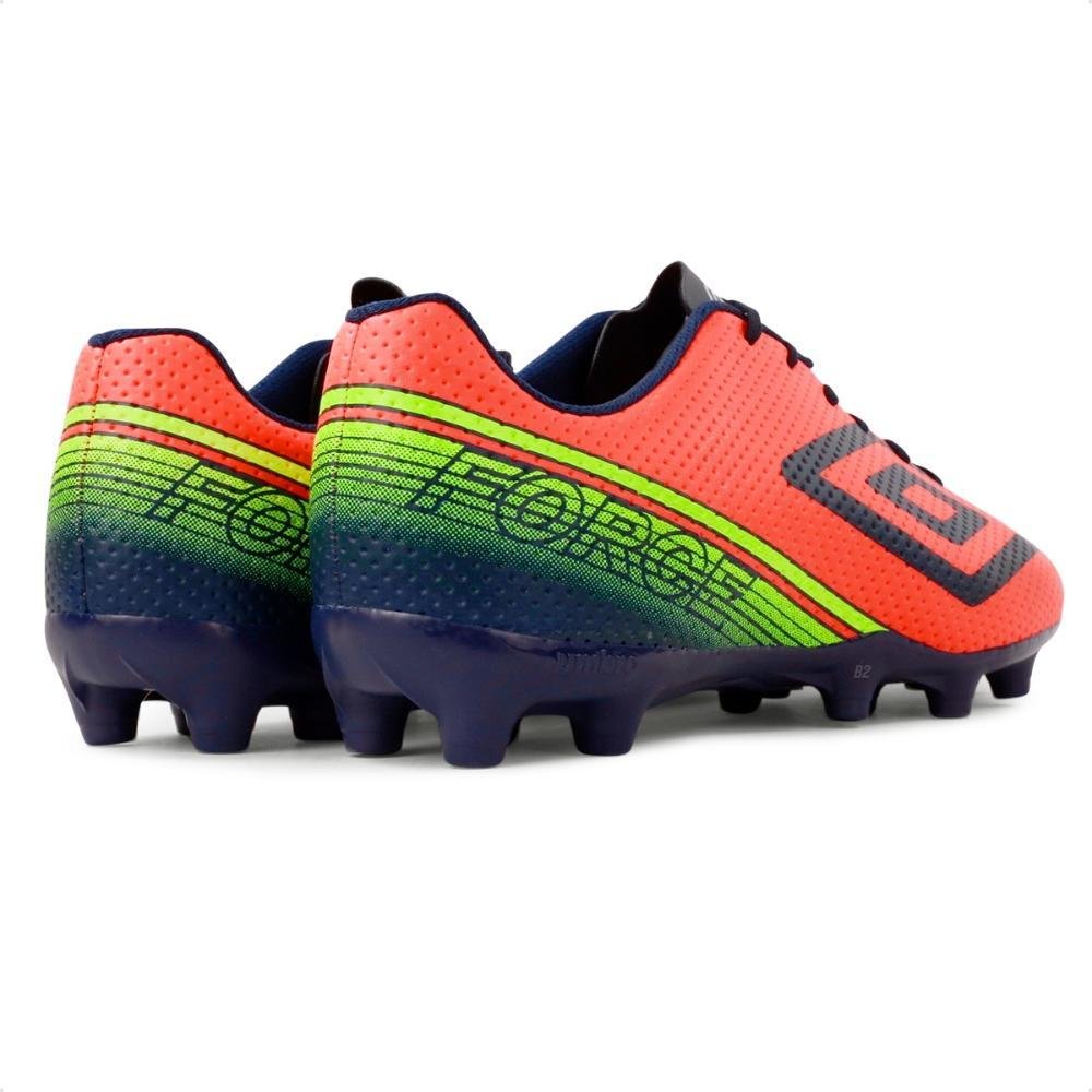 Chuteira de Campo Umbro Masculina Laranja/Azul Marinho 5