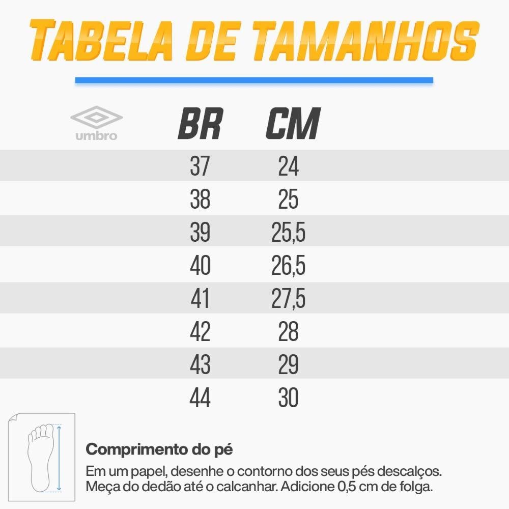 Chuteira de Campo Umbro Masculina Branco/Laranja 4