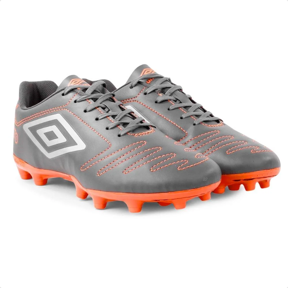 Chuteira de Campo Umbro Masculina Cinza/Laranja 3