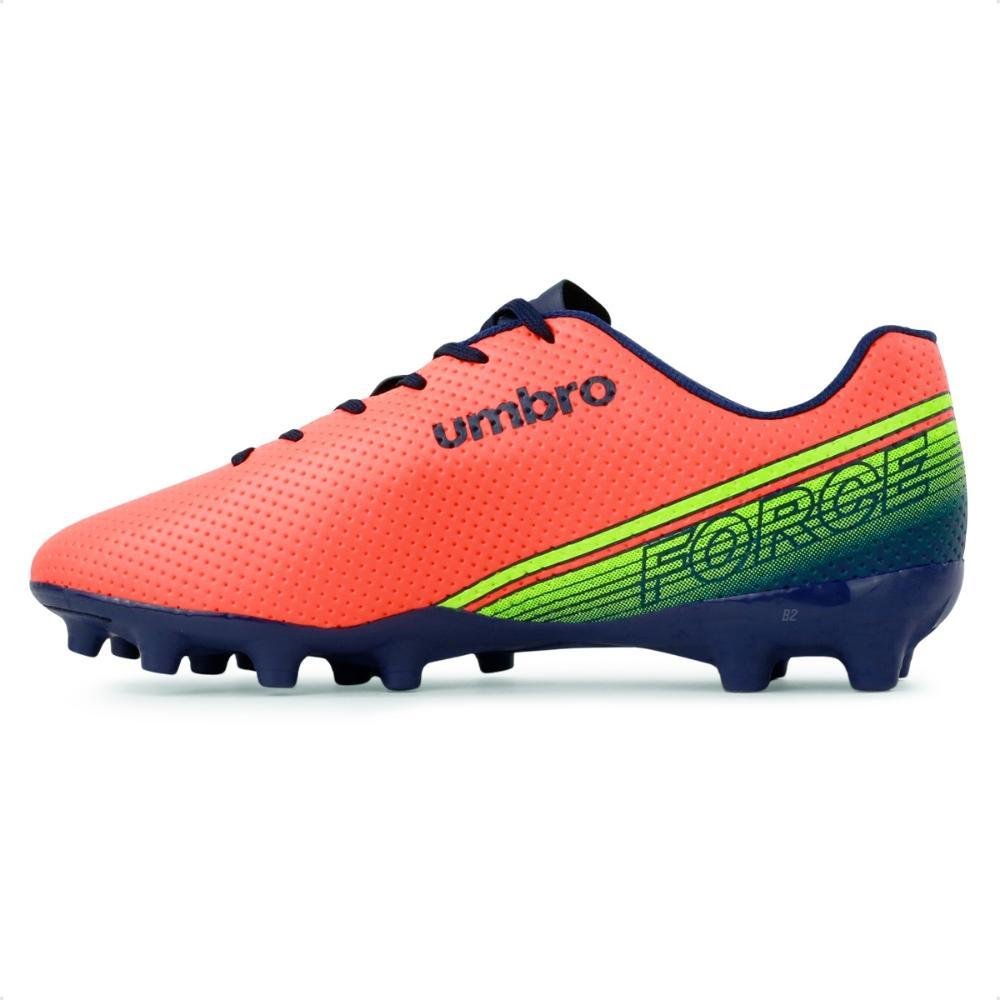 Chuteira Campo Umbro Force Masculina Laranja/Azul 2