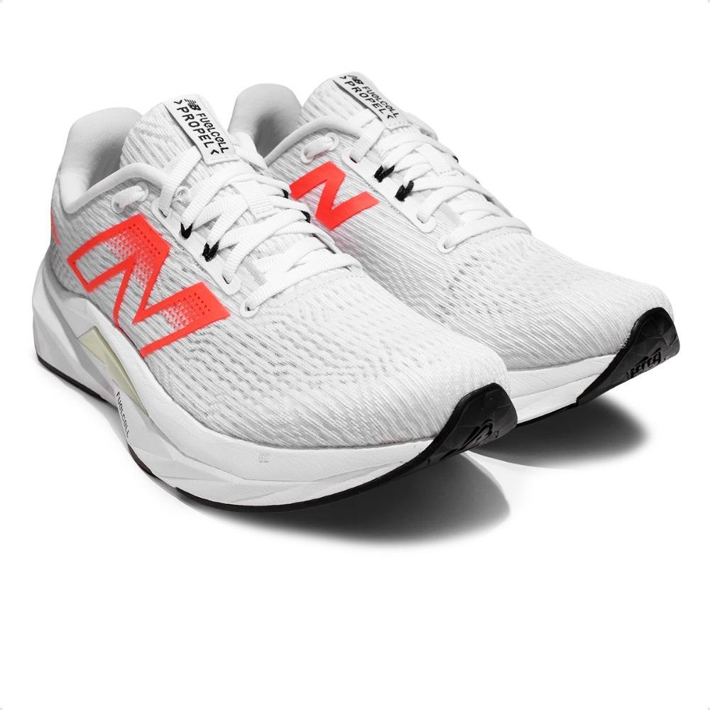 Tênis New Balance Fuelcell Propel V5 Feminino Branco/Coral 3
