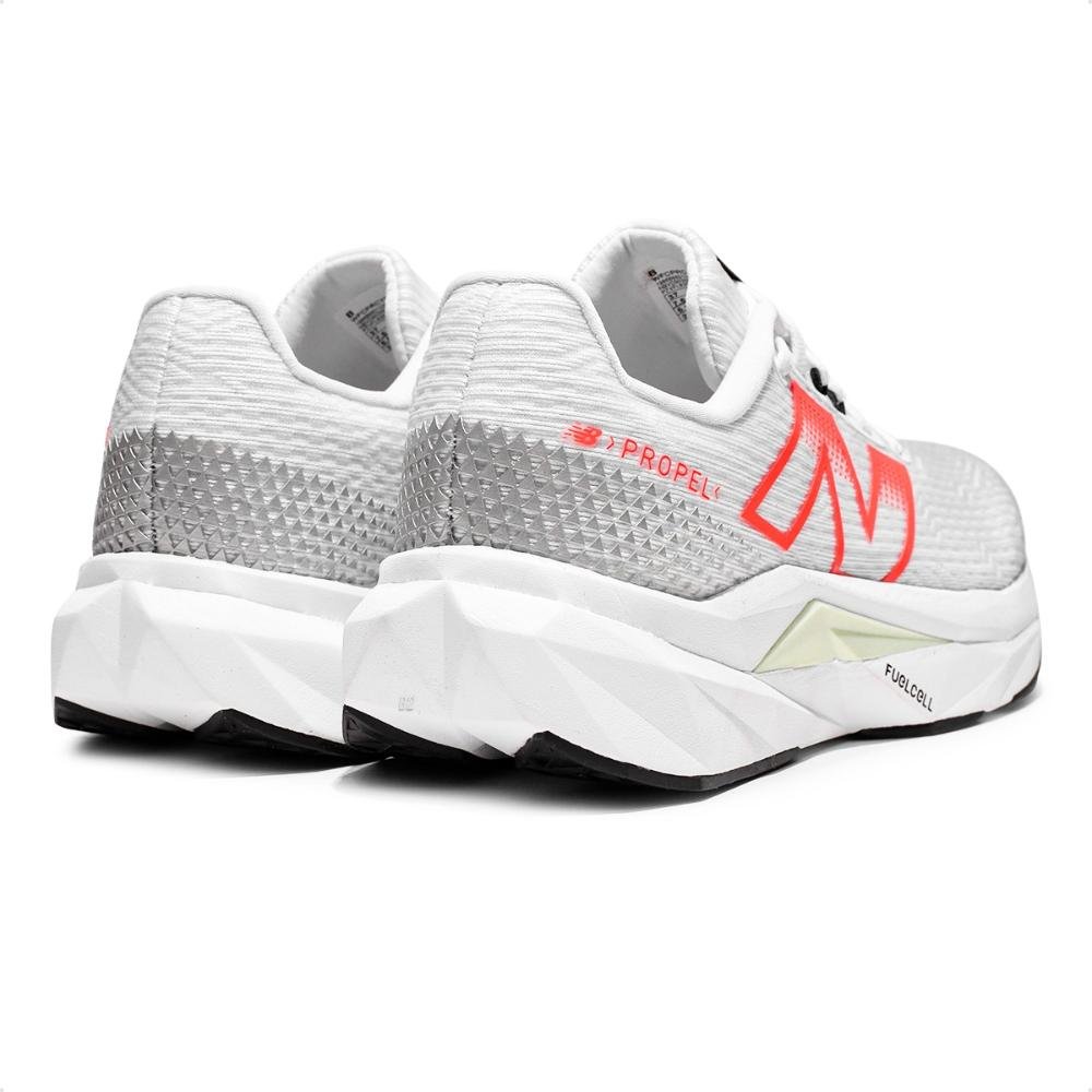 Tênis New Balance Fuelcell Propel V5 Feminino Branco/Coral 5