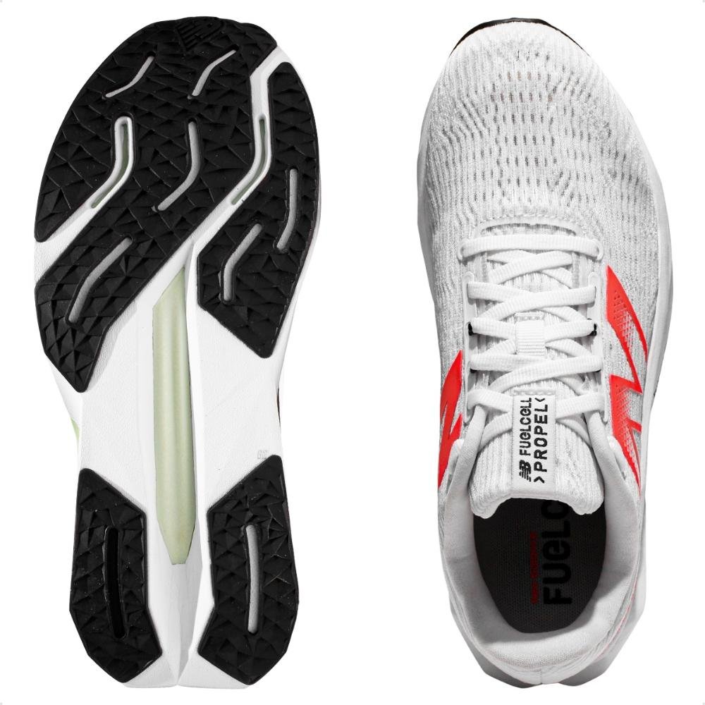 Tênis New Balance Fuelcell Propel V5 Feminino Branco/Coral 6