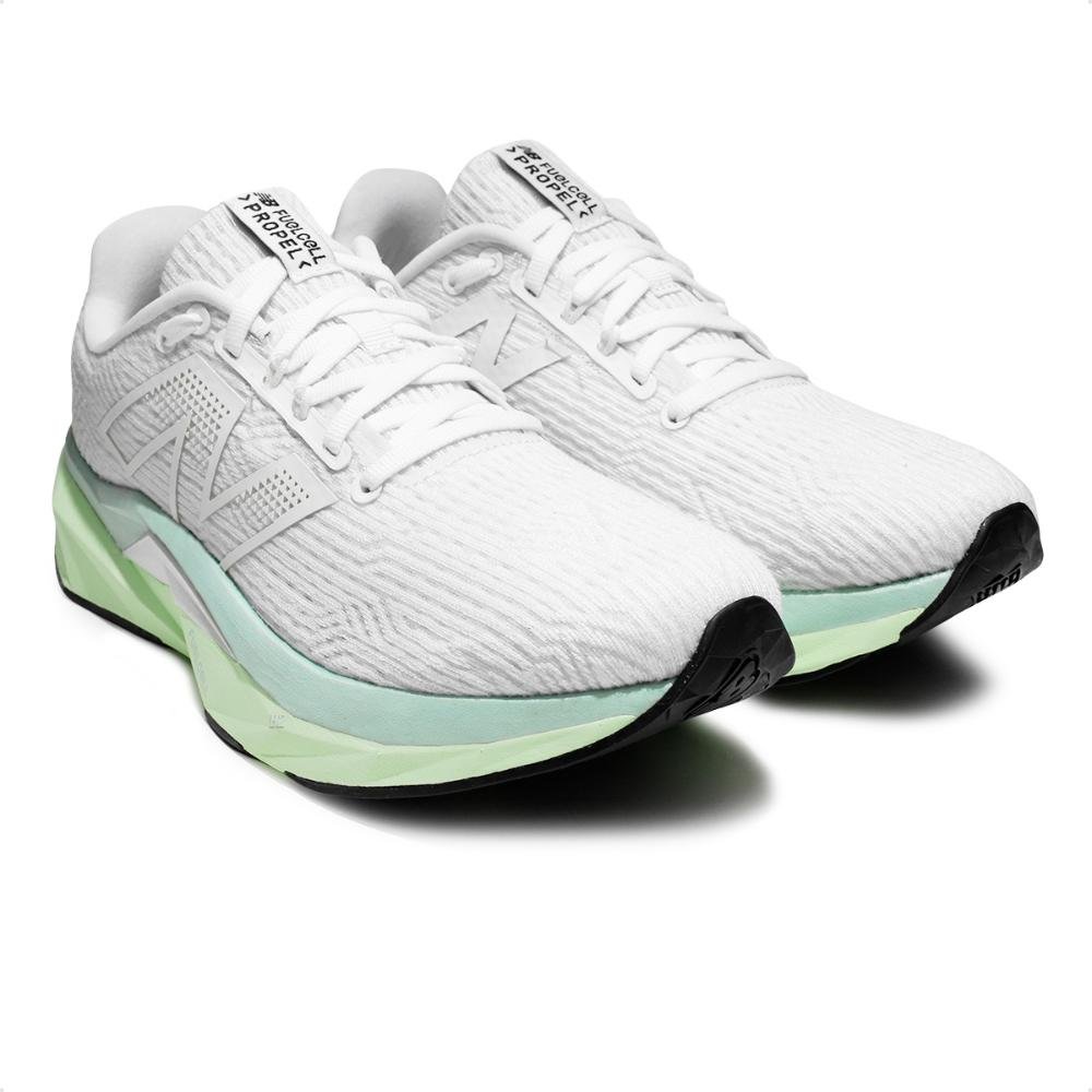 Tênis New Balance Fuelcell Propel V5 Feminino Branco/Verde 3