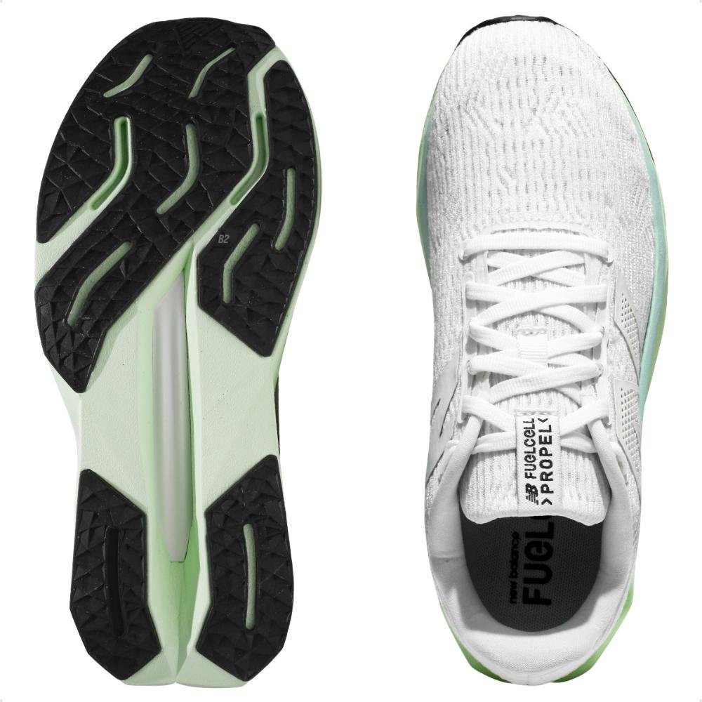 Tênis New Balance Fuelcell Propel V5 Feminino Branco/Verde