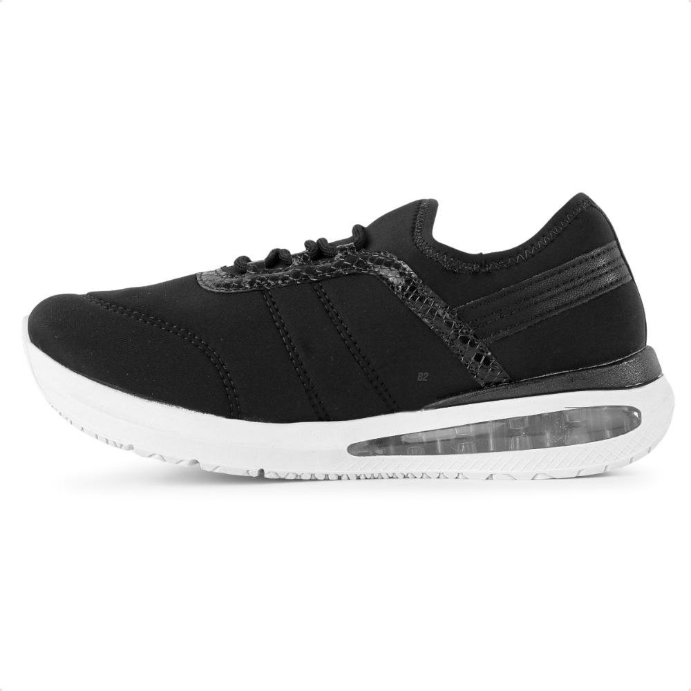 Tênis Comfortflex Style Feminino Preto/Branco 2