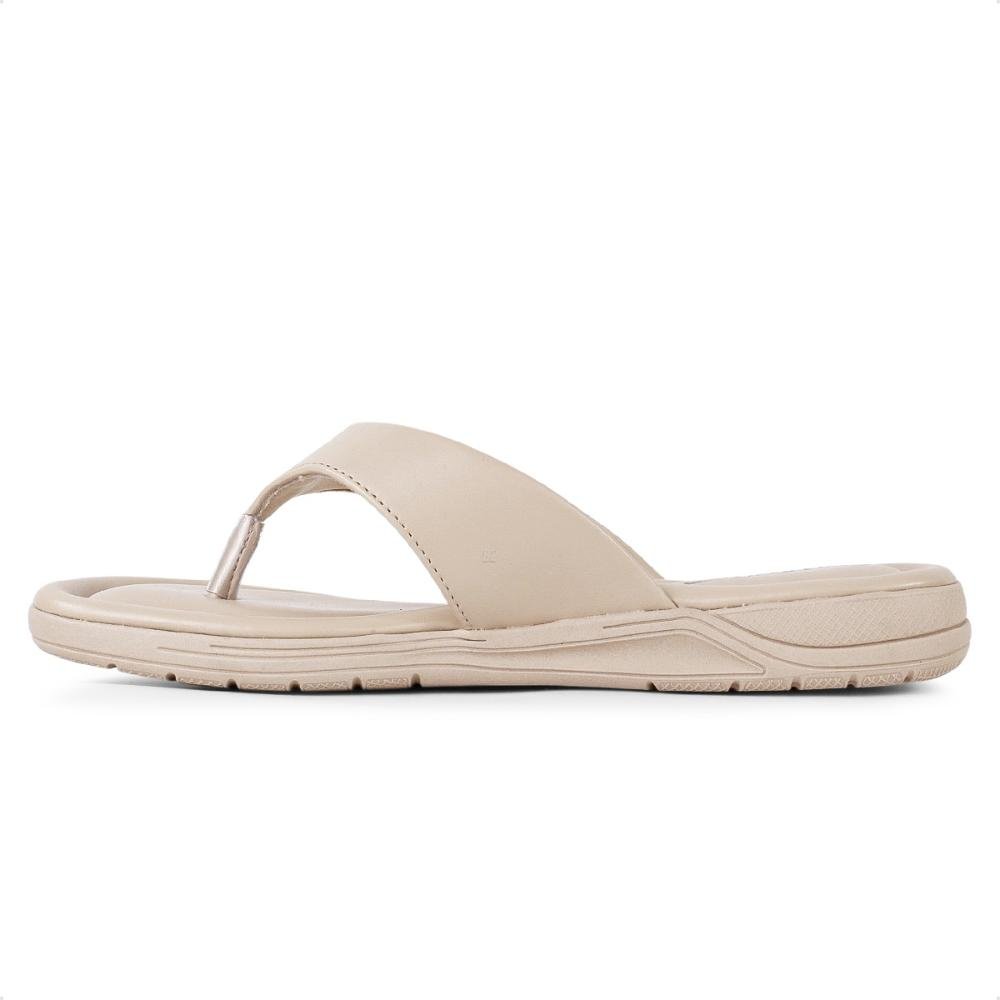 Chinelo Comfortflex Metallic Detail Feminino Bege/Dourado 3