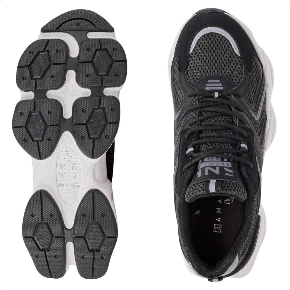 Tênis Ramarim Sneaker Lifestyle Feminino Preto/Cinza 6