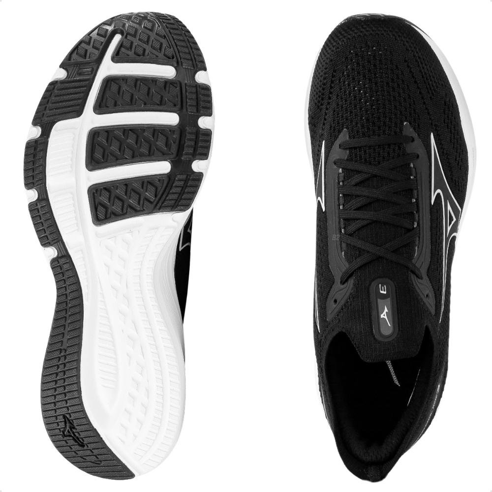 Tênis Mizuno Cool Ride 3 Unissex Preto/Branco 5