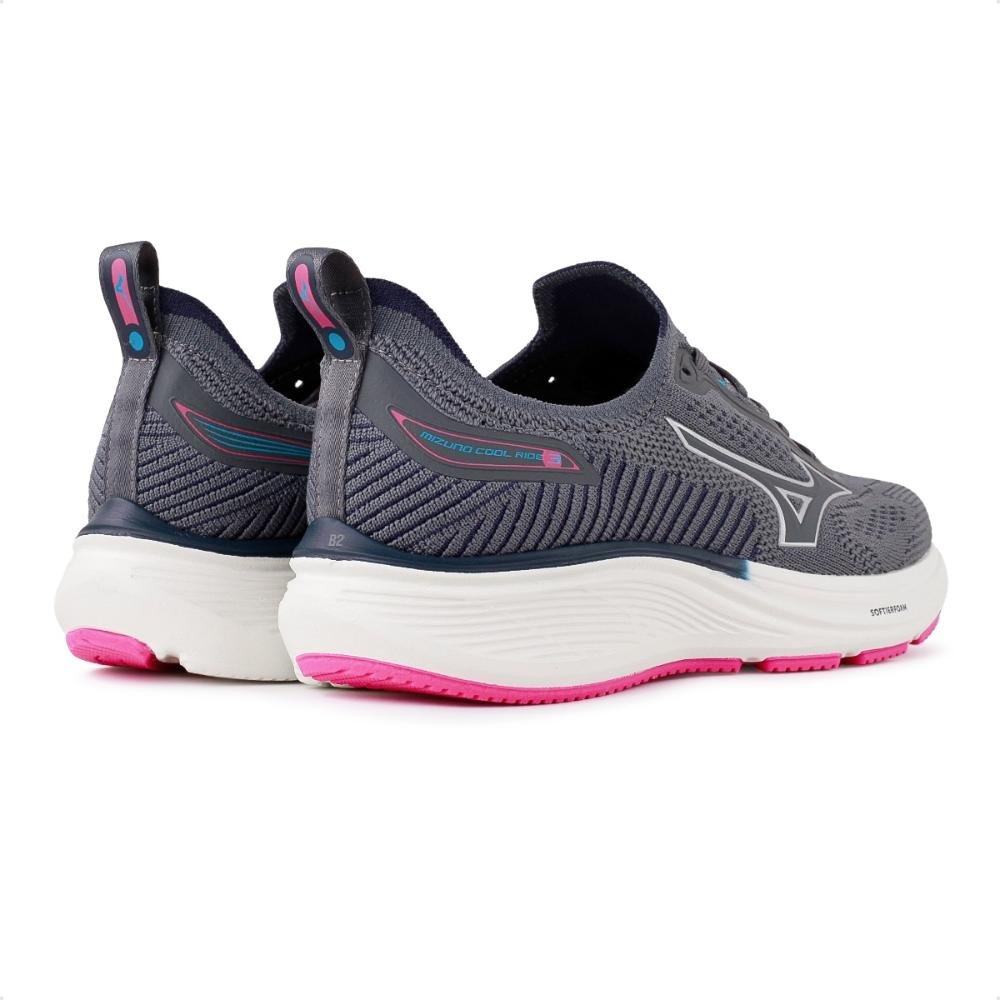 Tênis Mizuno Cool Ride 3 Feminino Cinza/Rosa 3