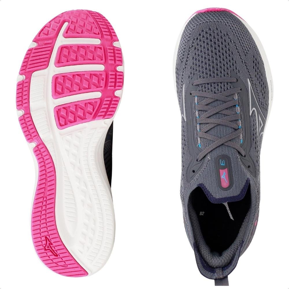 Tênis Mizuno Cool Ride 3 Feminino Cinza/Rosa 5