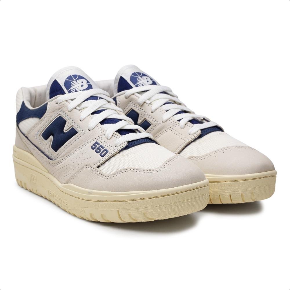 Tênis New Balance 550 Masculino Bege/Azul Escuro 3