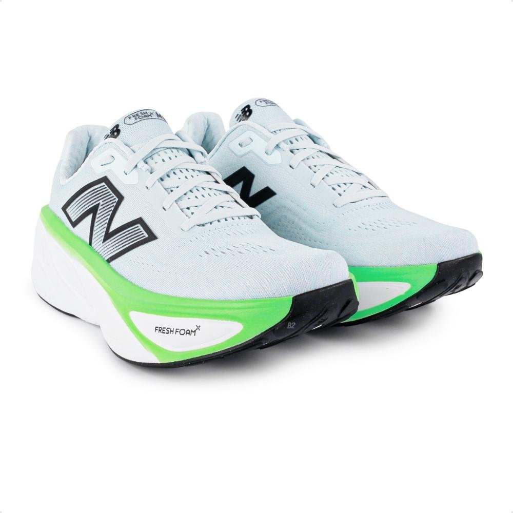 Tênis New Balance More V5 Masculino Azul Claro/Verde 3