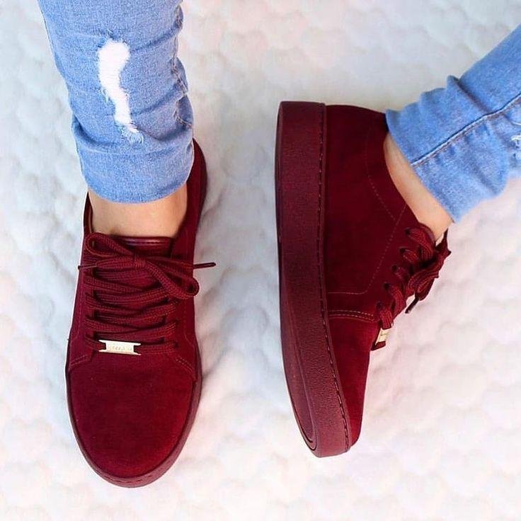 Tênis Vizzano Camurça Metal Feminino Casual Vermelho