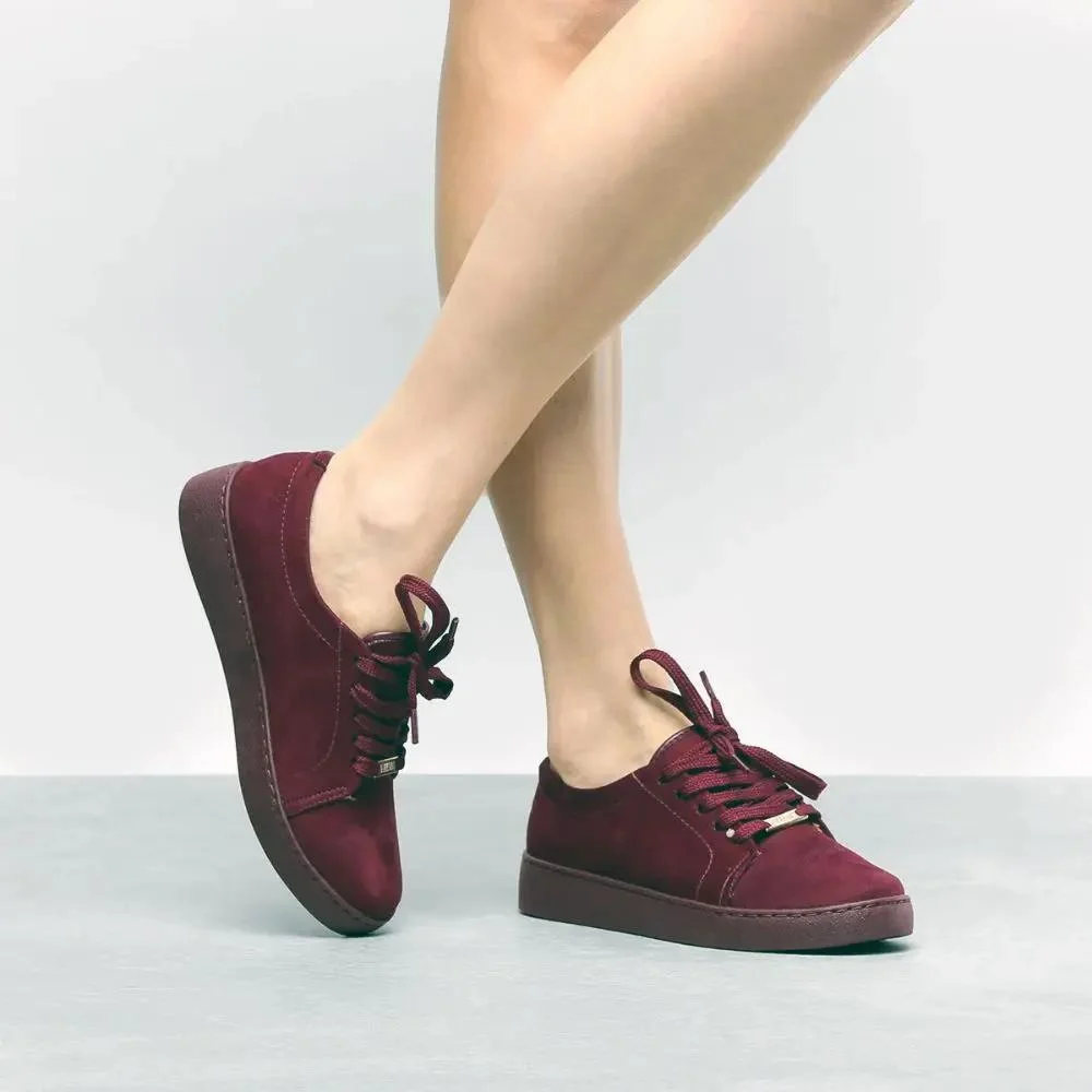 Tênis Vizzano Camurça Metal Feminino Casual Vermelho 4