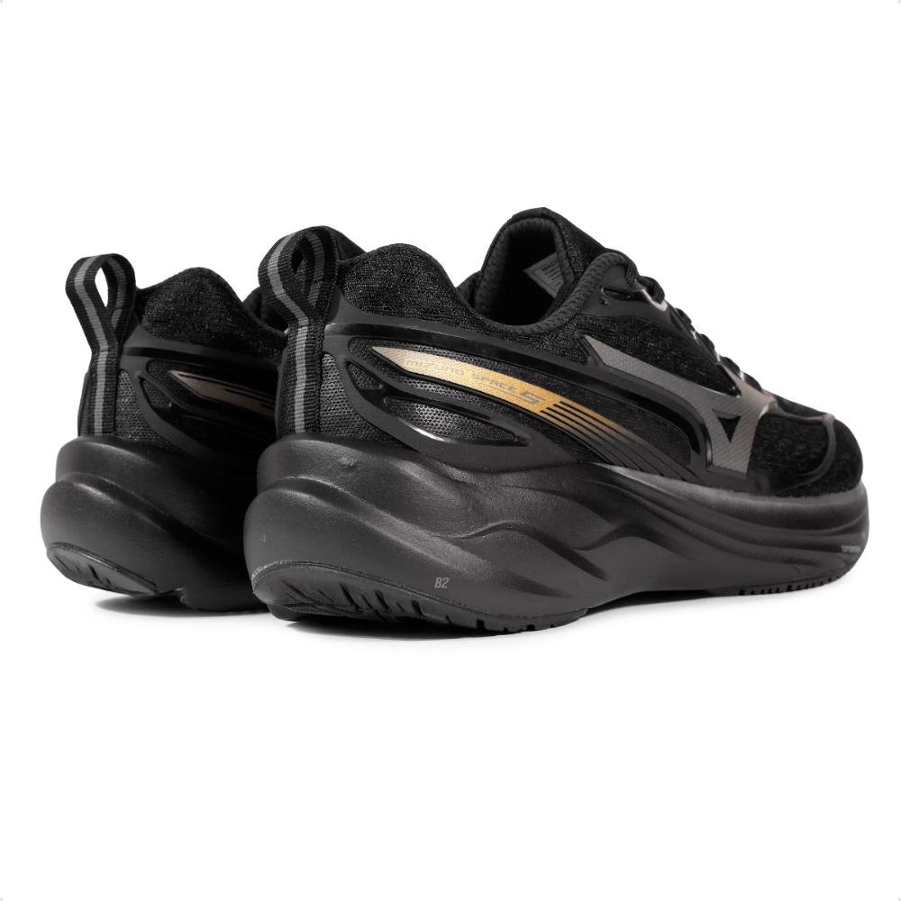 Tênis Mizuno Space 5 Masculino Preto/Dourado 5