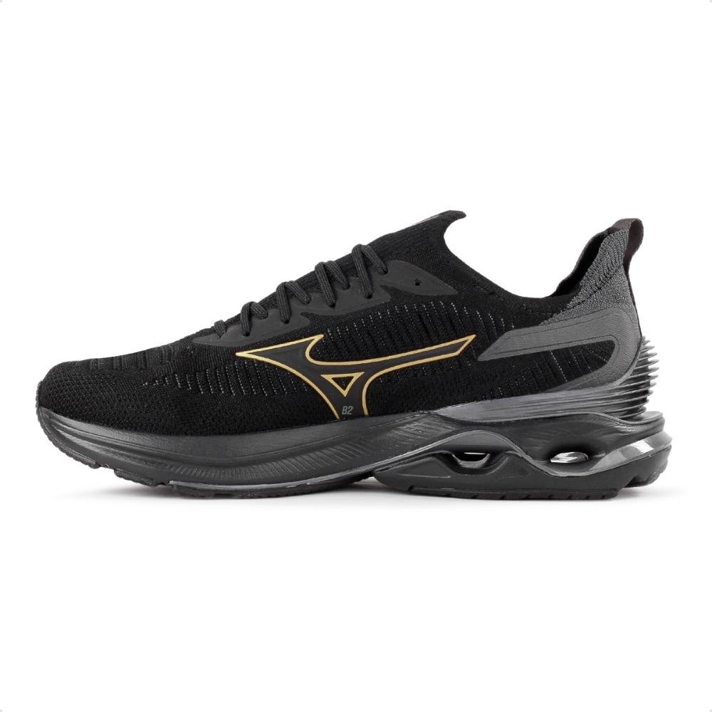 Tênis Mizuno Wave Mirai 7 Masculino Preto/Dourado 5