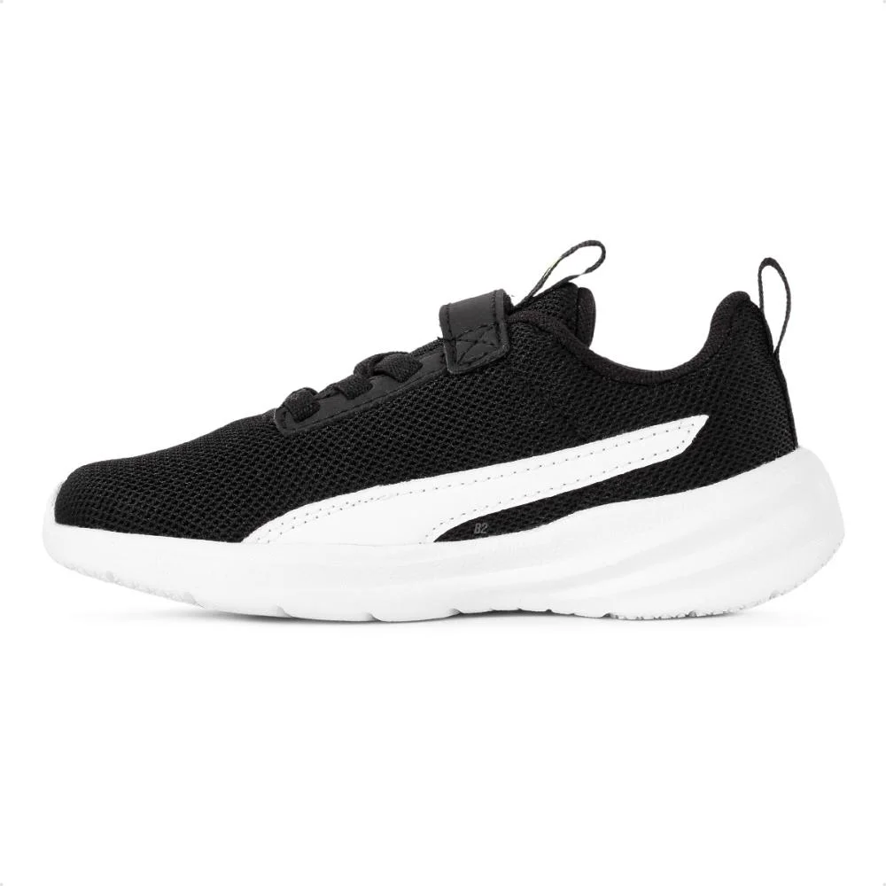Tênis Puma Rickie Runner Infantil Preto/Branco 2