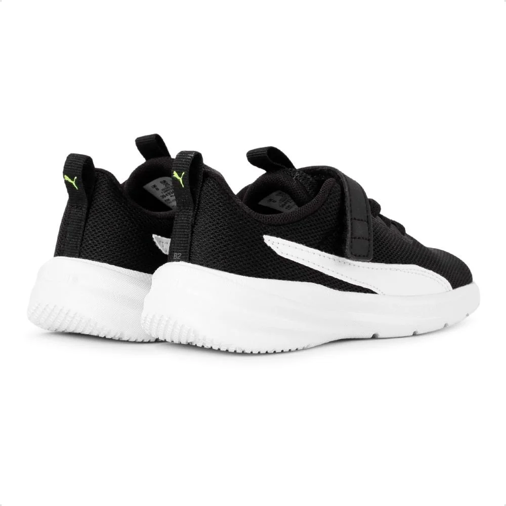 Tênis Puma Rickie Runner Infantil Preto/Branco 5