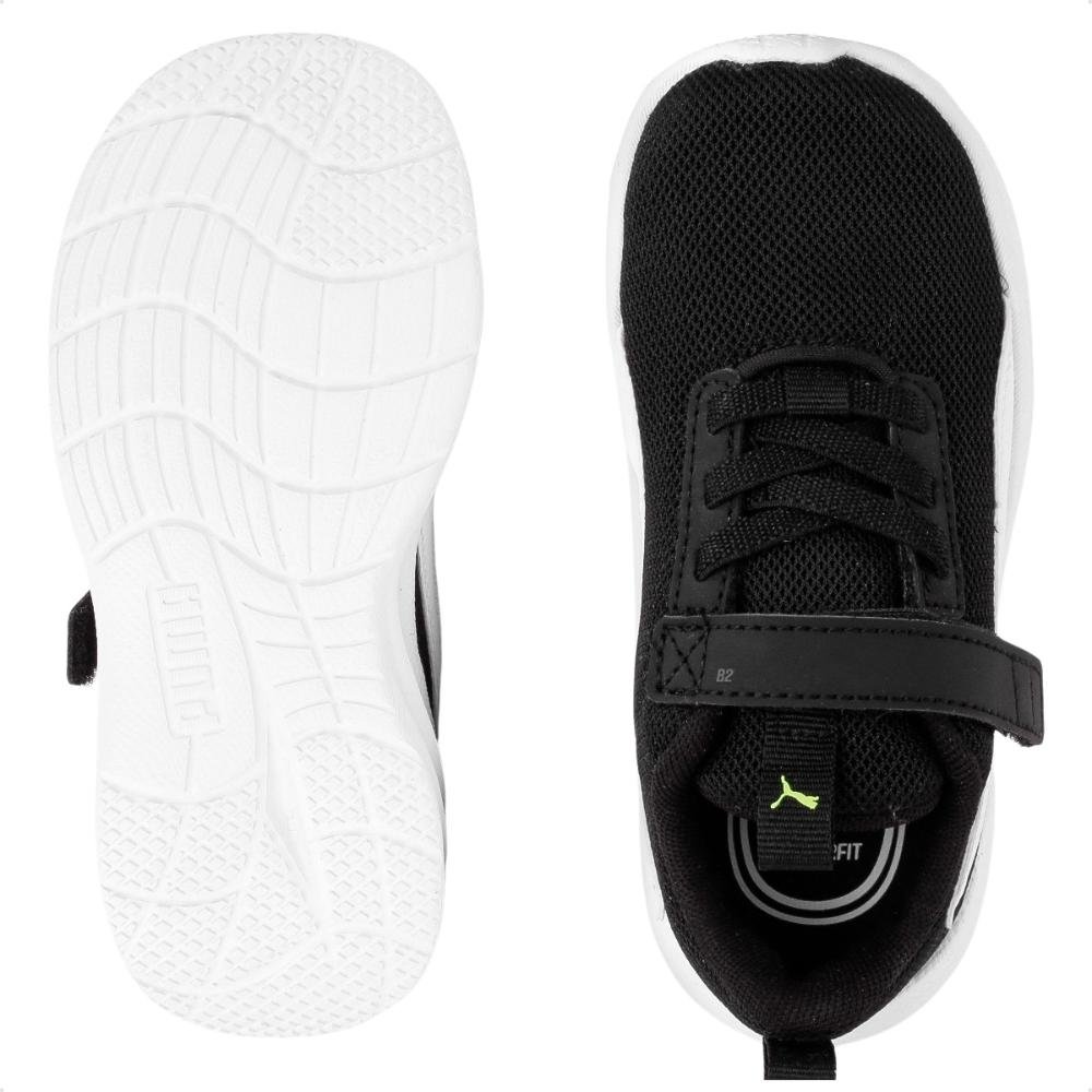 Tênis Puma Rickie Runner Infantil Preto/Branco 6