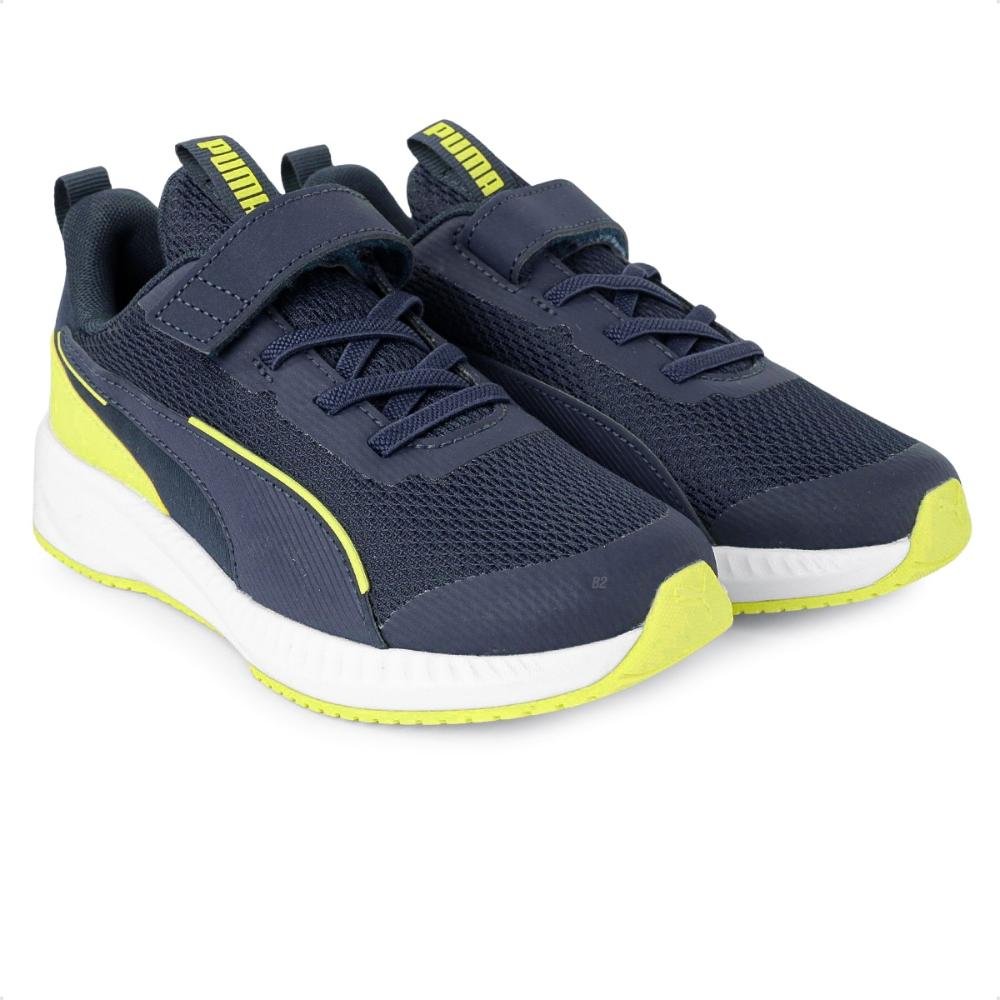 Tênis Puma Flyer 3 Juvenil Marinho/Verde 6