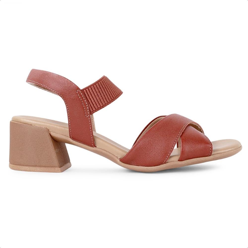Sandália Usaflex Salto Bloco Versatile Feminina 1