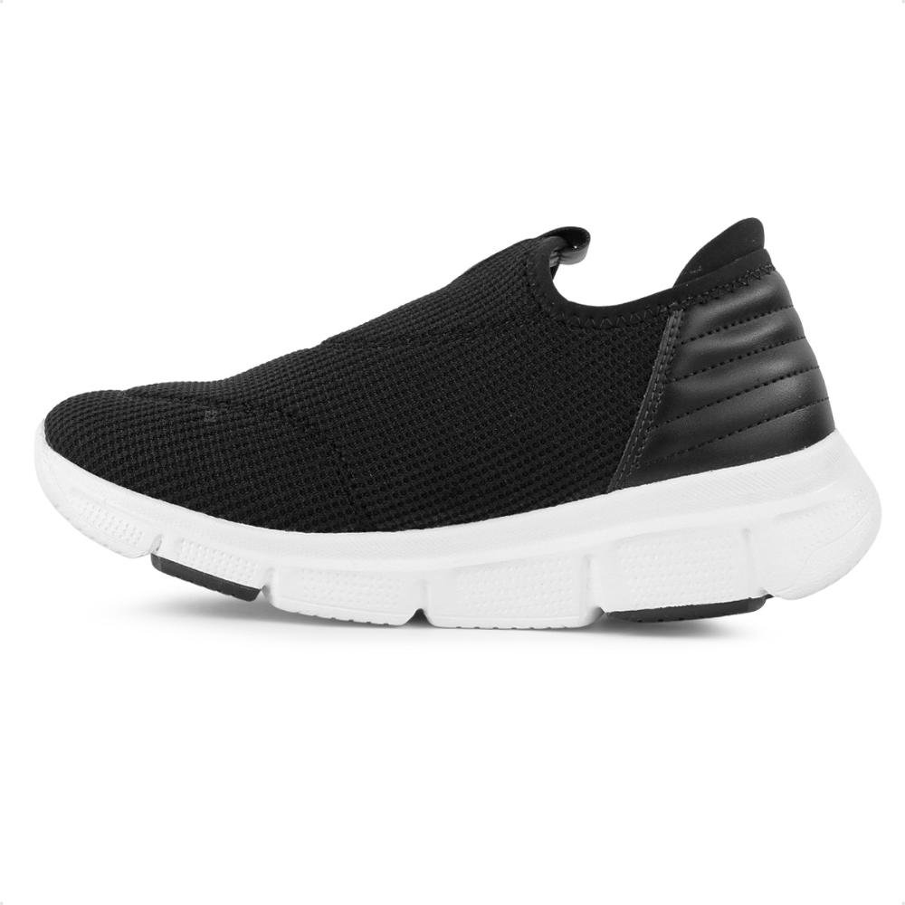 Tênis Comfortflex Knit Slip On Feminino Preto/White 3