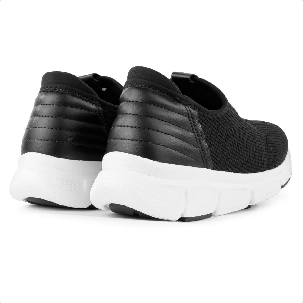 Tênis Comfortflex Knit Slip On Feminino Preto/White 6
