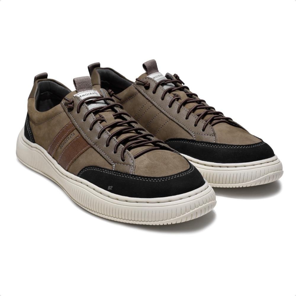 Sapatênis Democrata Denim Vibe Masculino Marrom/Bege 3