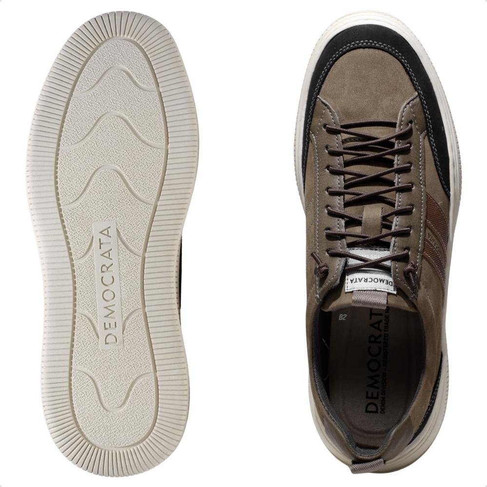 Sapatênis Democrata Denim Vibe Masculino Marrom/Bege 6