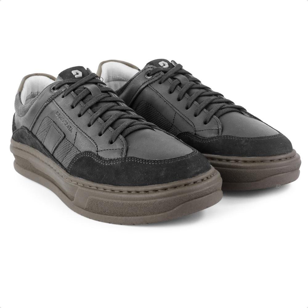 Sapatênis Democrata Denim Wide Masculino Preto/Marrom 3