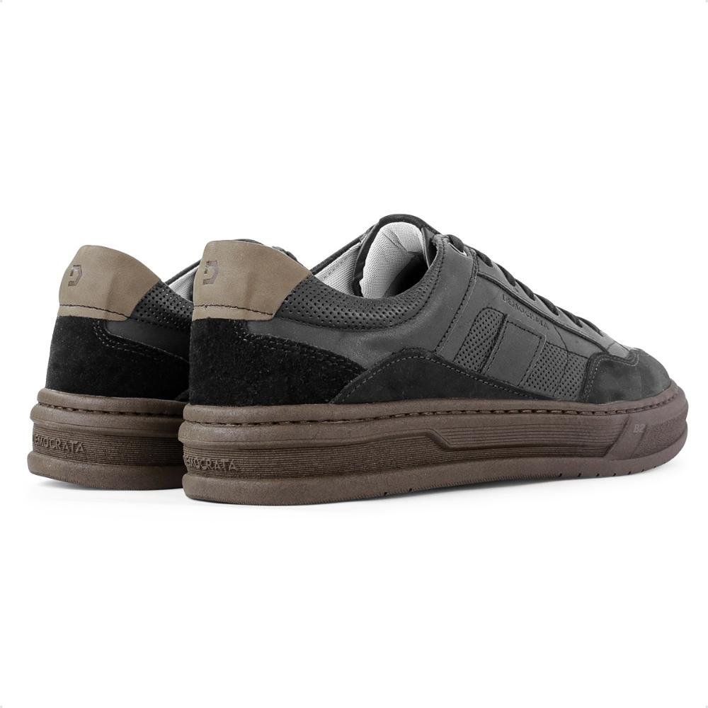 Sapatênis Democrata Denim Wide Masculino Preto/Marrom 5