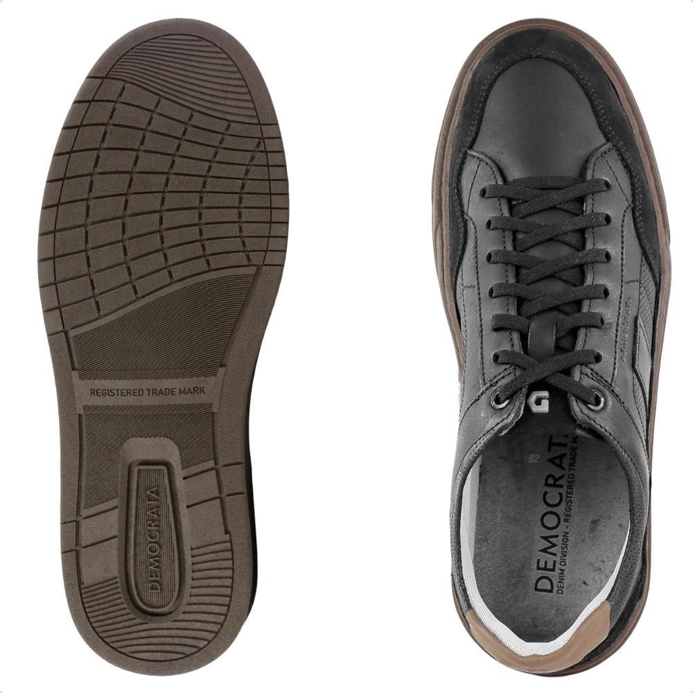Sapatênis Democrata Denim Wide Masculino Preto/Marrom 6