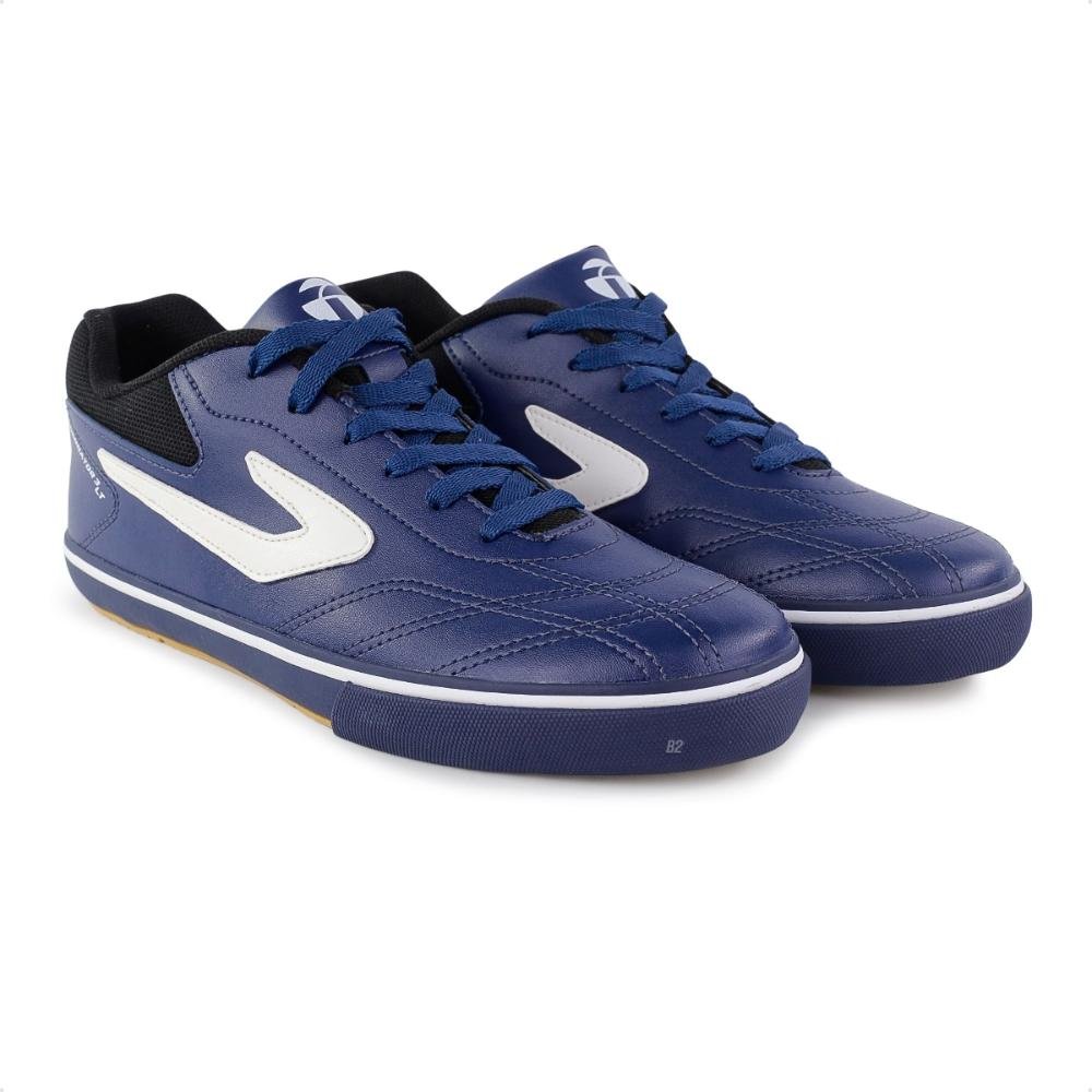 Chuteira Topper Futsal Dominator 3 LT Masculina Marinho/Branco 3