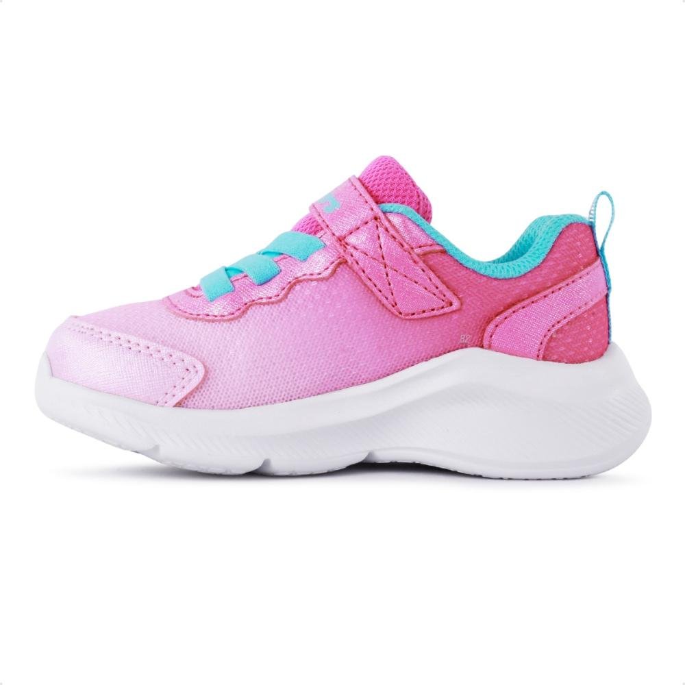 Tênis Skechers Sole Swifters Cutie Walk Infantil Rosa/Azul 2