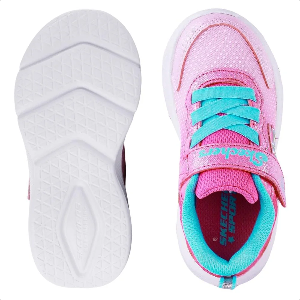 Tênis Skechers Sole Swifters Cutie Walk Infantil Rosa/Azul 6