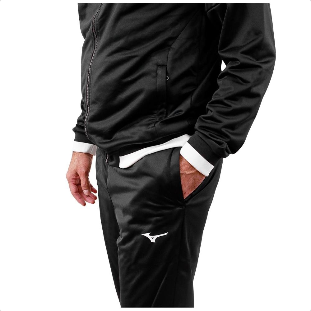Agasalho Mizuno Root IIIM Masculino Preto/Branco 7