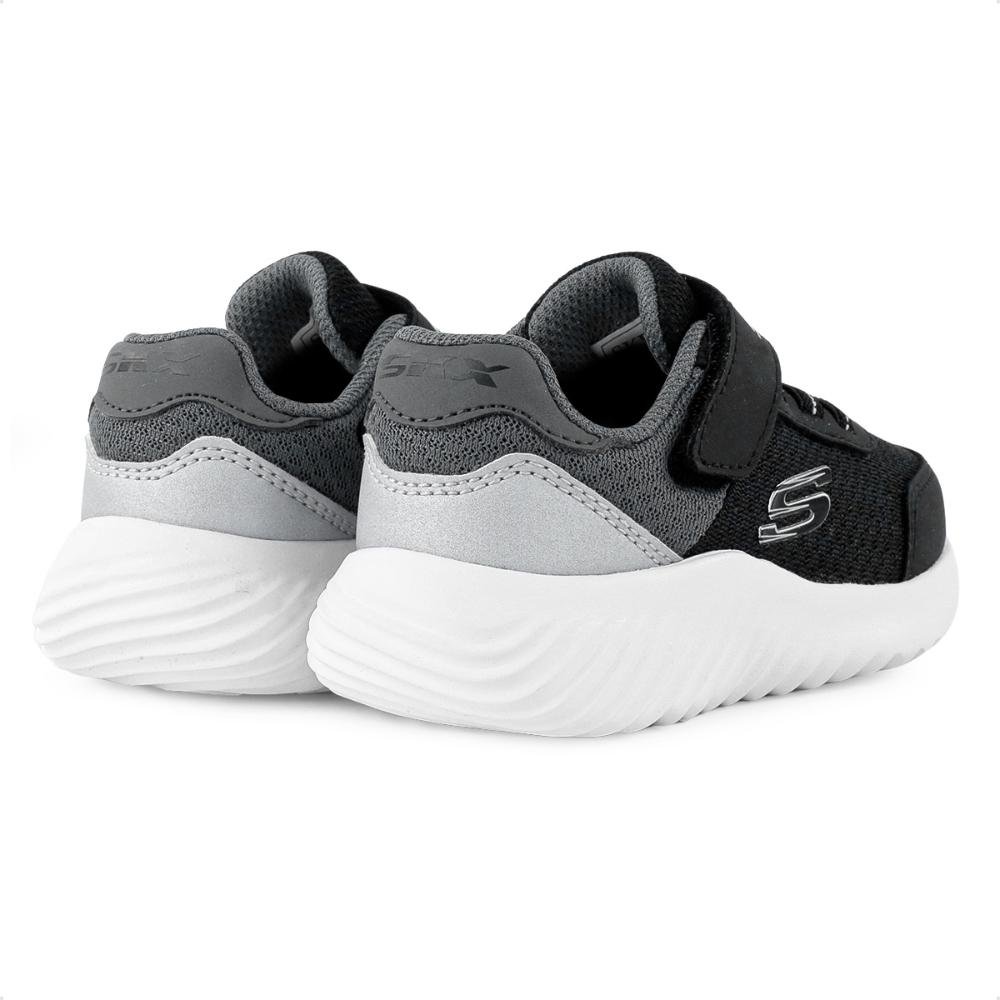Tênis Skechers Bounder Trekzic Infantil Preto/Cinza 5